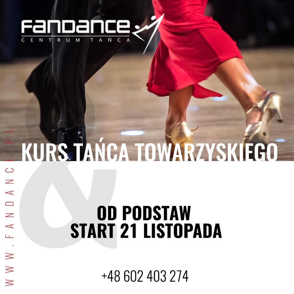KURS TAŃCA TOWARZYSKIEGO UŻYTKOWEGO OD PODSTAW. Start 21 listopada