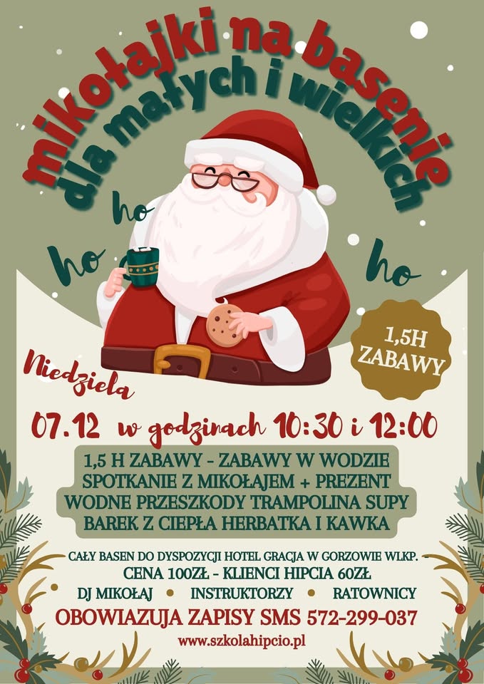 Mikołajki na basenie dla małych i dużych