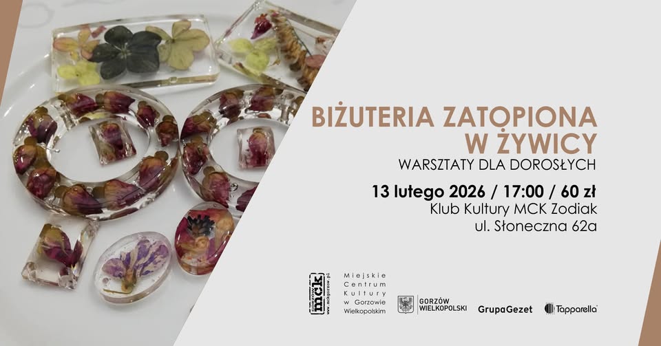 Biżuteria zatopiona w żywicy – warsztaty dla dorosłych