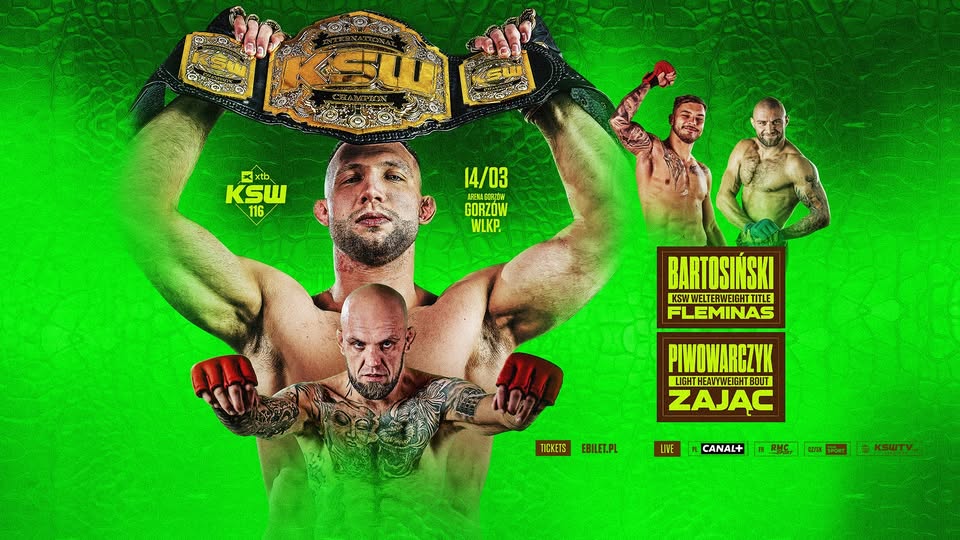 XTB KSW 116: Bartosiński vs. Fleminas | Piwowarczyk vs. Zając