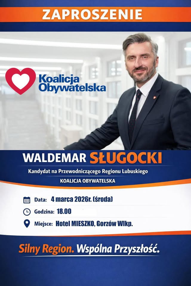 Spotkanie z kandydatem na Przewodniczącego Lubuskiej KO Waldemarem Sługockim w Gorzowie