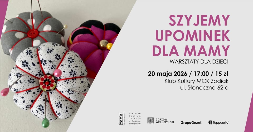 Szyjemy upominek dla Mamy – warsztaty dla dzieci