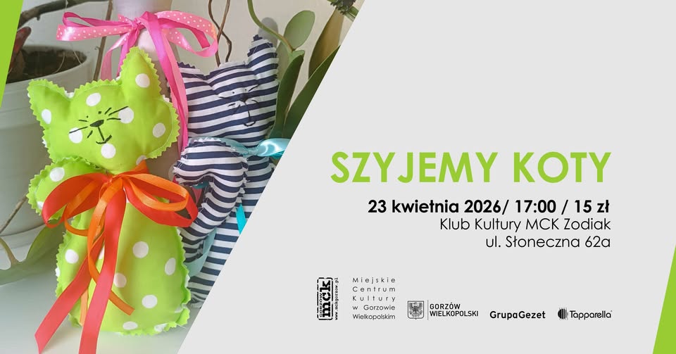 Szyjemy koty – warsztaty dla dzieci