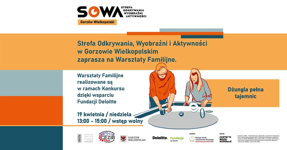Dżungla pełna tajemnic – warsztaty familijne w SOWA Gorzów Wielkopolski