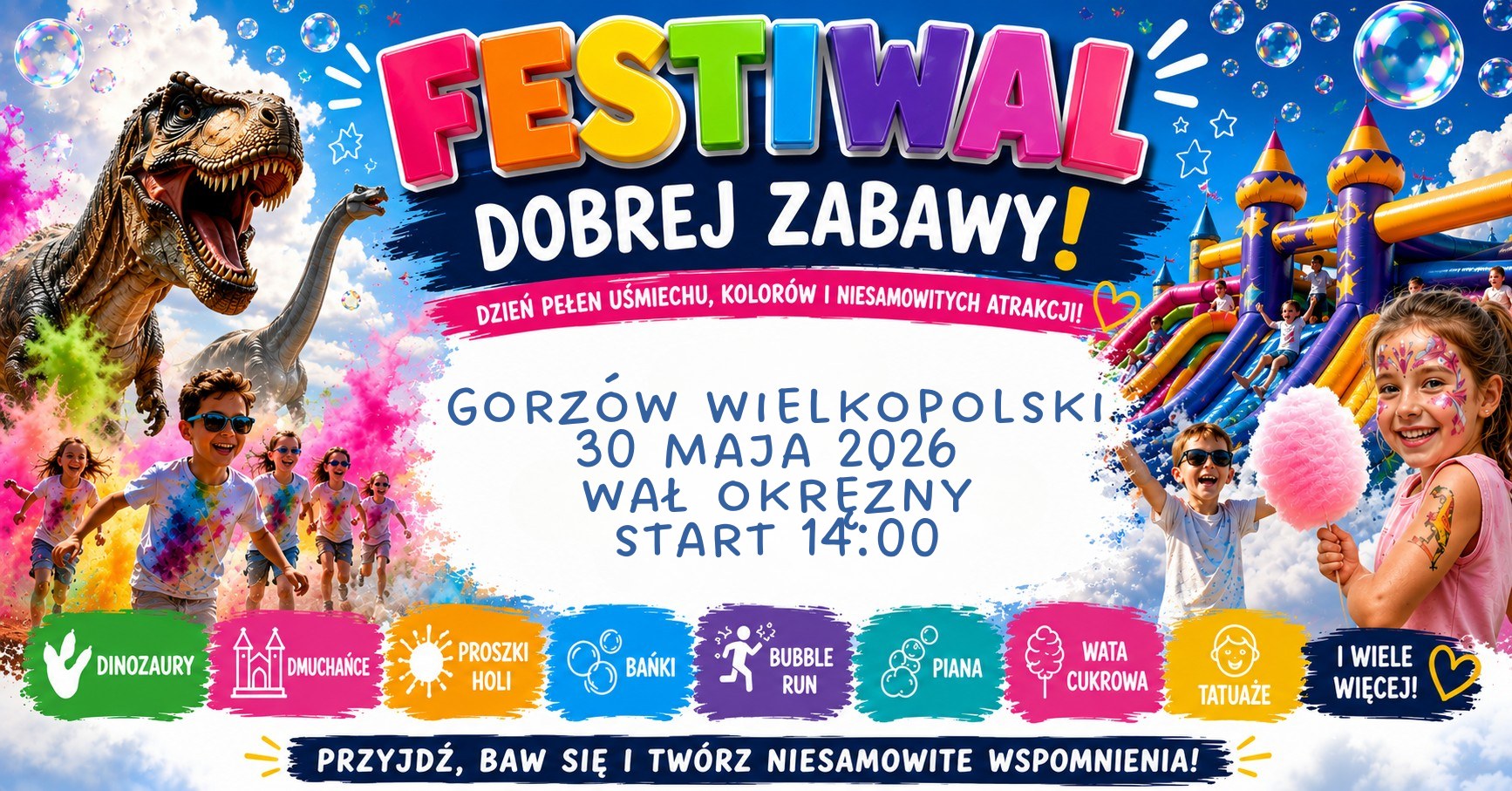 🎉Festiwal Dobrej Zabawy w Gorzowie Wielkopolskim!💥WSTĘP BEZPŁATNY!💥