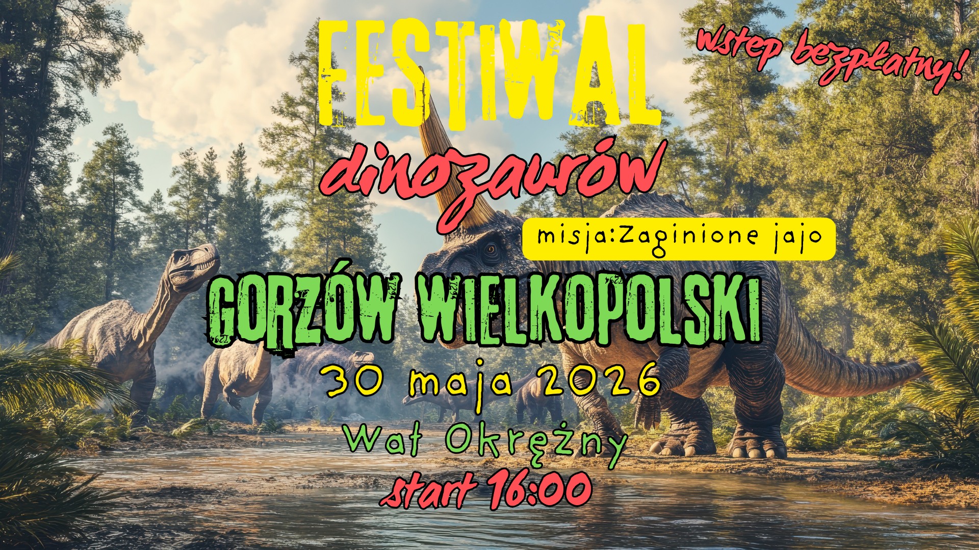 🦖 UWAGA! DINOZAURY WRACAJĄ DO GORZOWA WIELKOPOLSKIEGO! 🦕 🌿