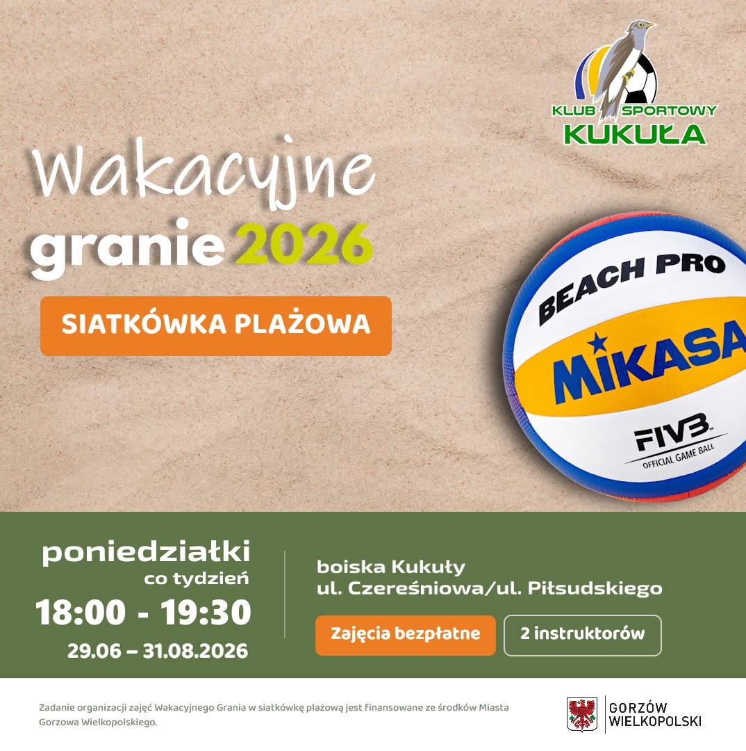 Wakacyjne granie w siatkówkę plażową na Kukule