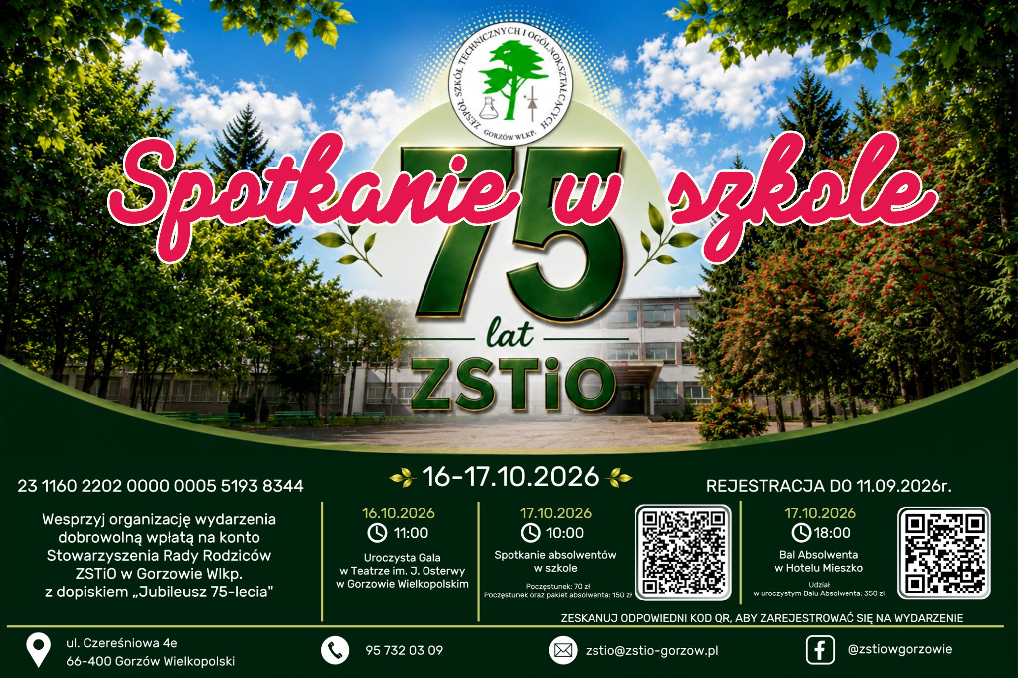 Absolwencie „Chemika” – spotkajmy się przy Czereśniowej!