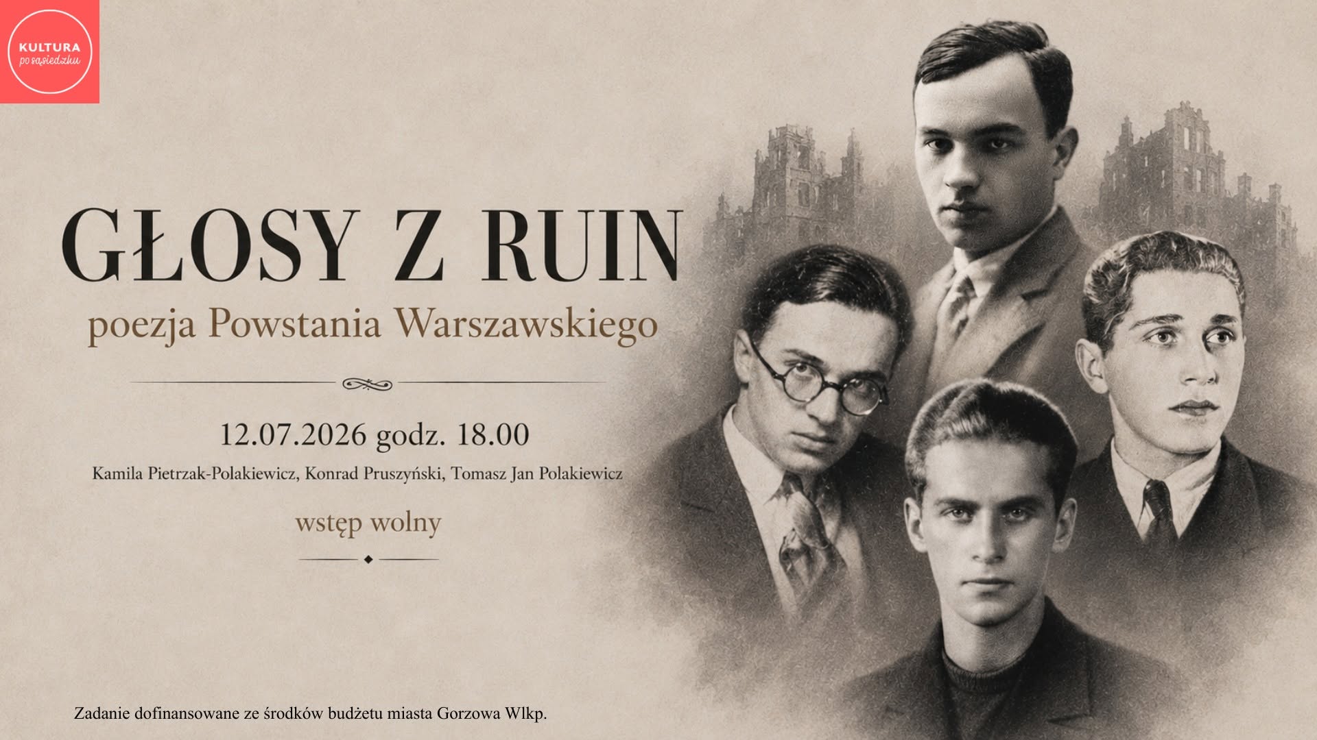 Kultura po sąsiedzku | GŁOSY Z RUIN. POEZJA POWSTANIA WARSZAWSKIEGO