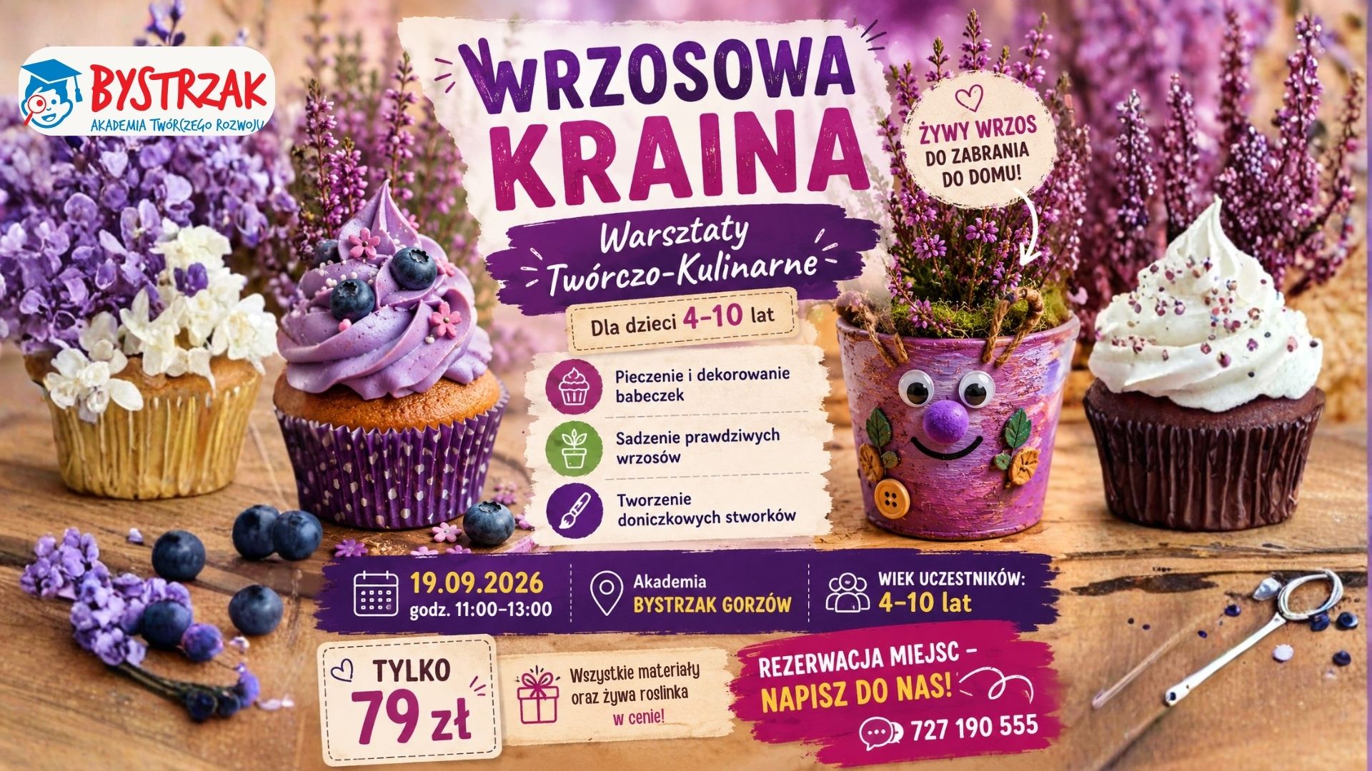 Wrzosowa Kraina – warsztaty artystyczno-kulinarne