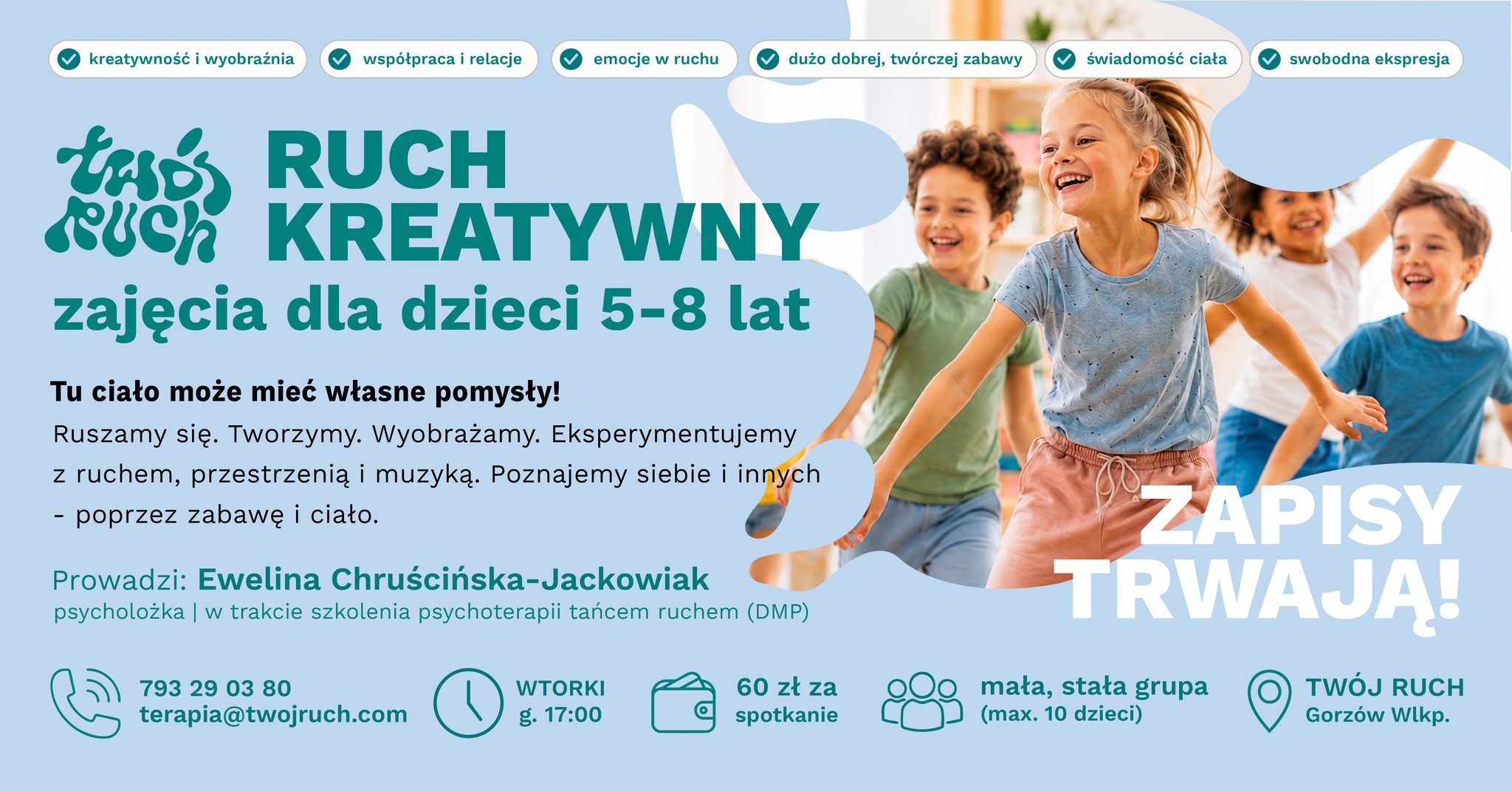 Ruch Kreatywny 5–8 lat | NABÓR do grupy | Twój Ruch Gorzów