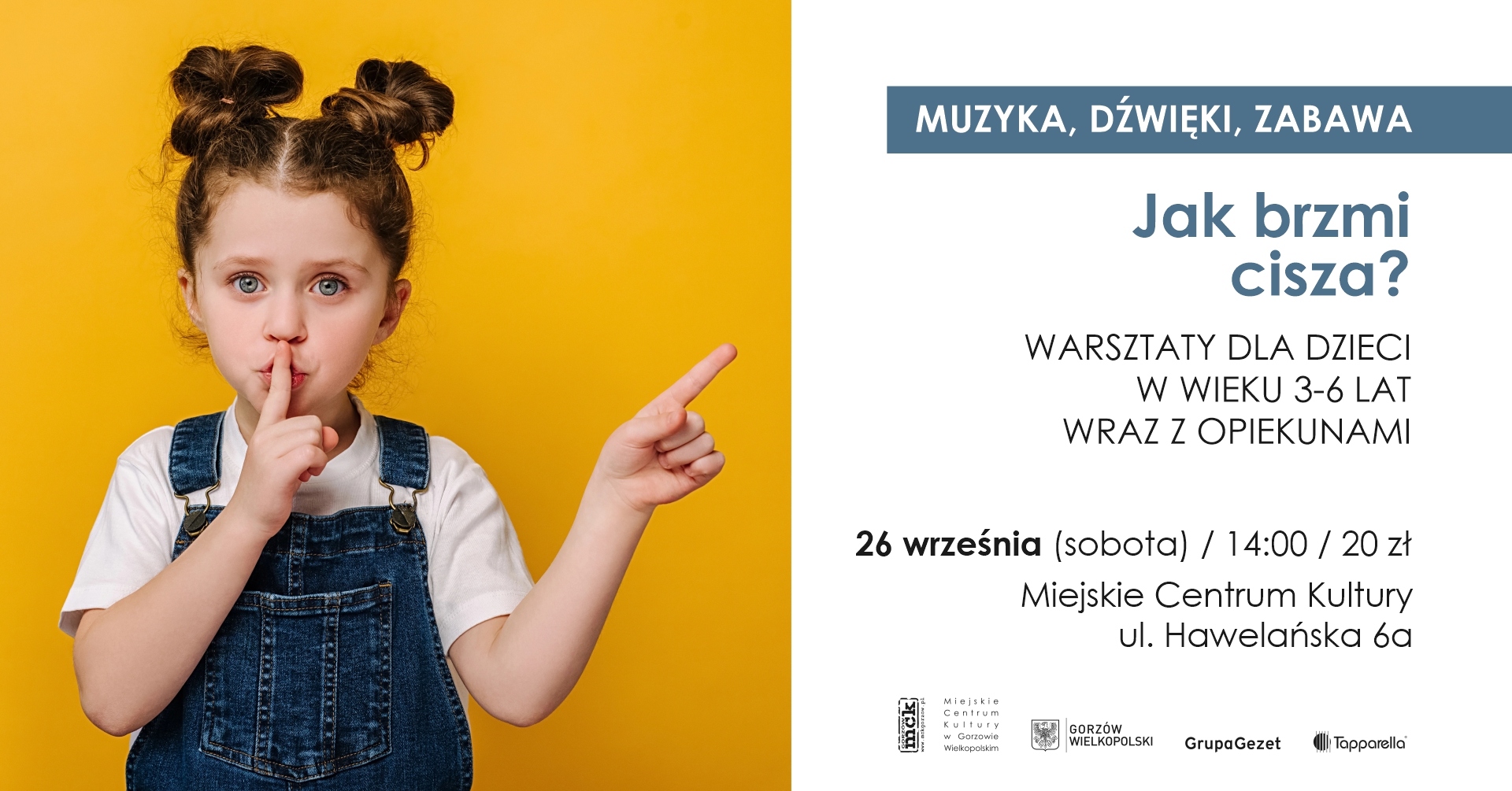 Muzyka, Dźwięki, Zabawa – Jak brzmi cisza? – muzyczno-artystyczne warsztaty familijne
