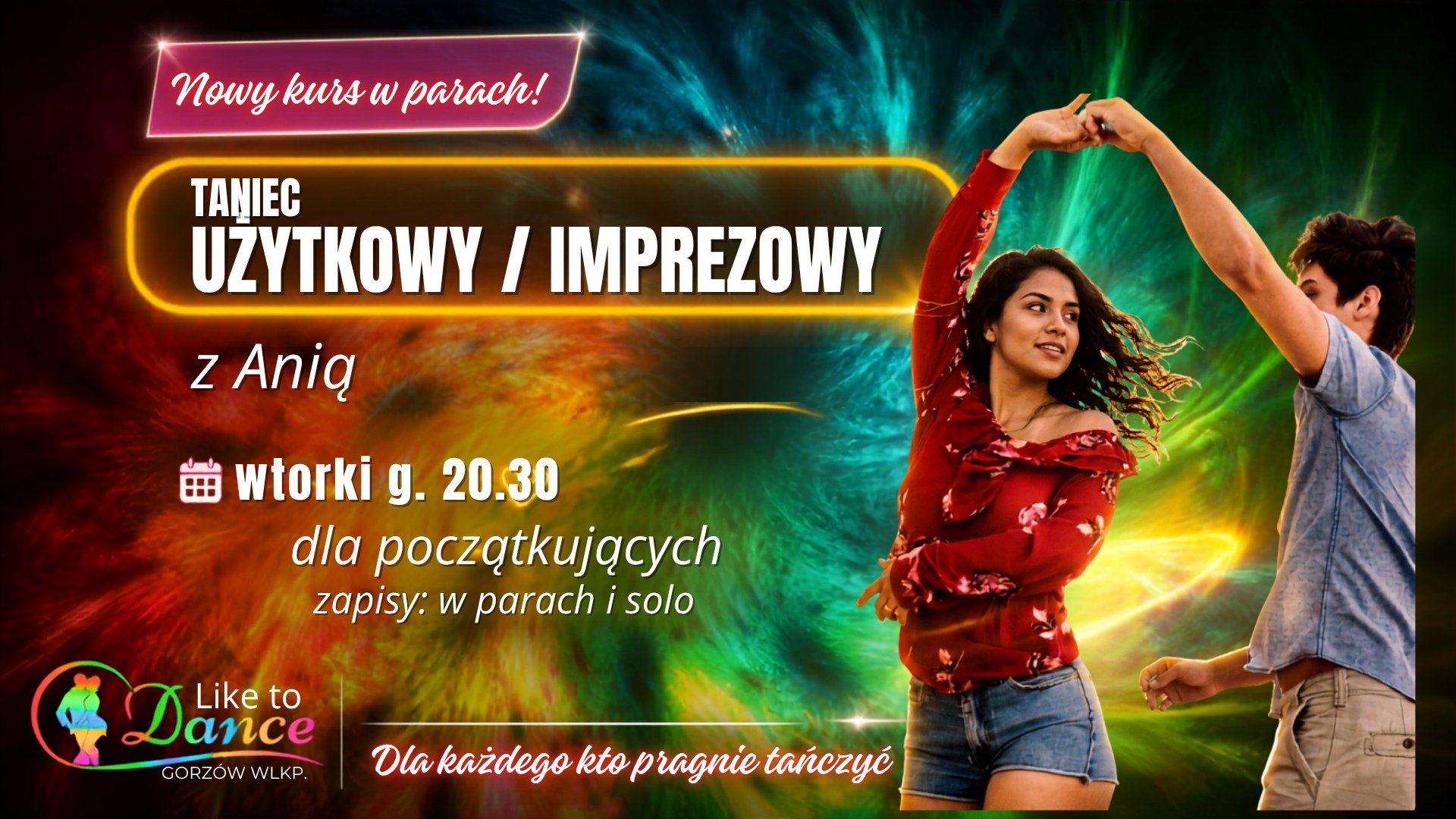 taniec UŻYTKOWY (imprezowy) dla par i singli