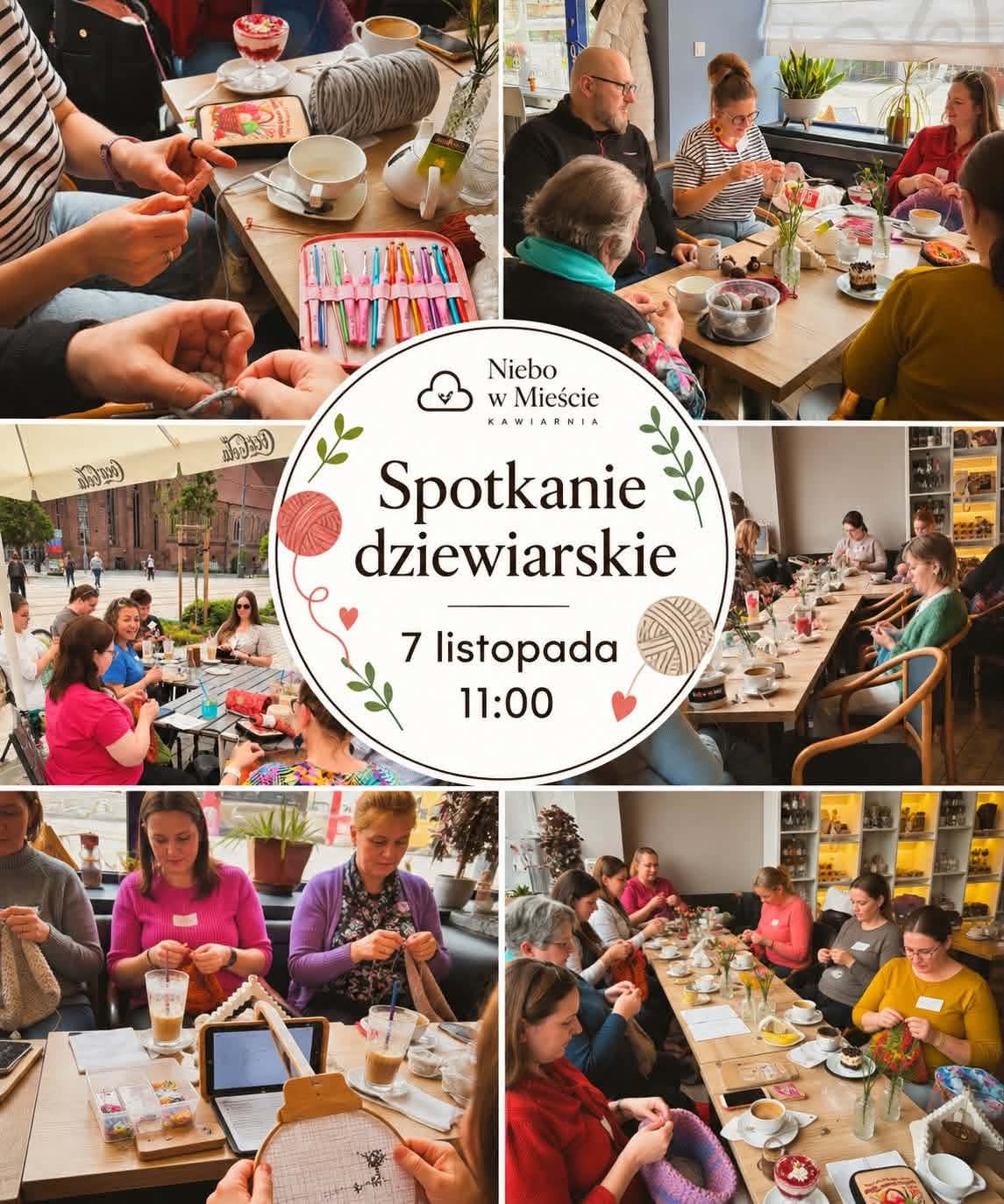 Spotkanie dziewiarskie w Niebie